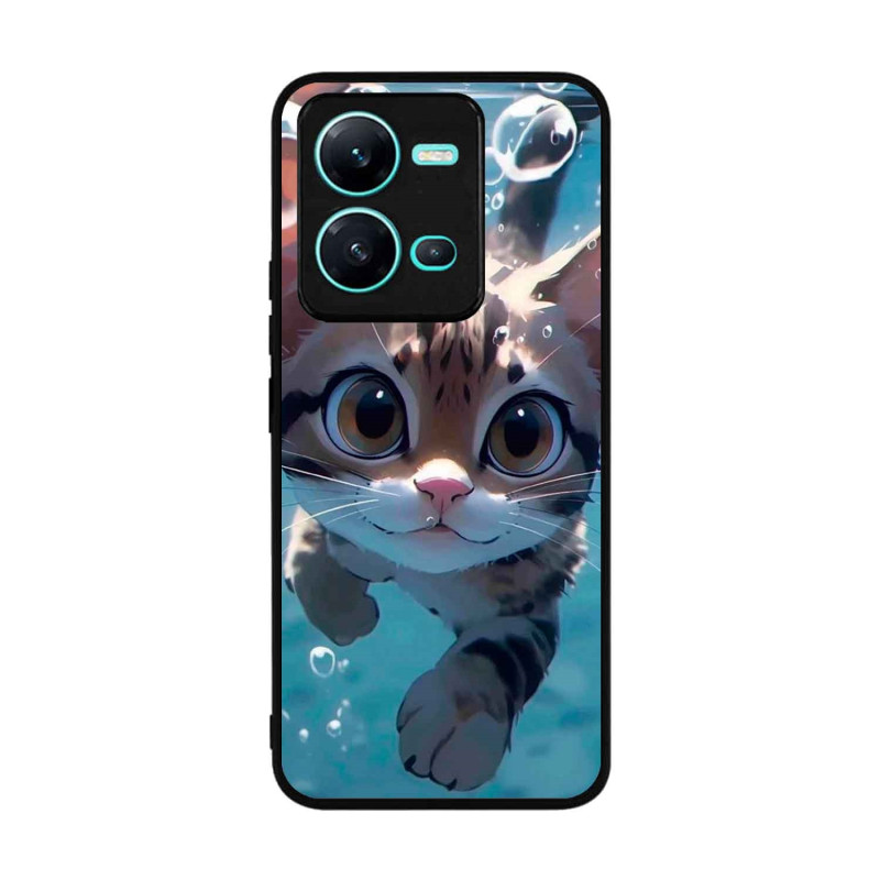 VIVO V25 5G - CASE GOMA GATITO NEGRO