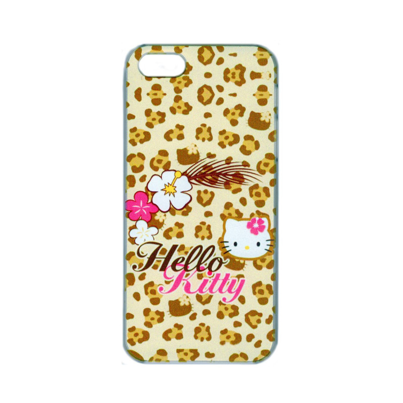 IPHONE 5 5S SE - CASE ACRILICO LEOPARD KITTY TRANSPARENTE