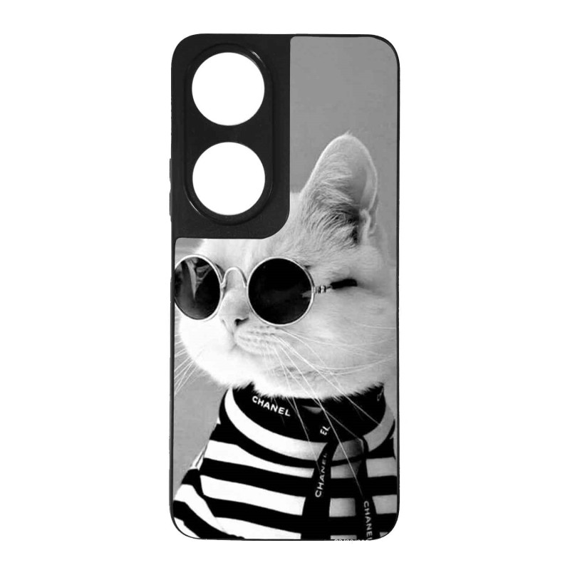 HONOR X7B - CASE GOMA GATITO LENTES NEGRO