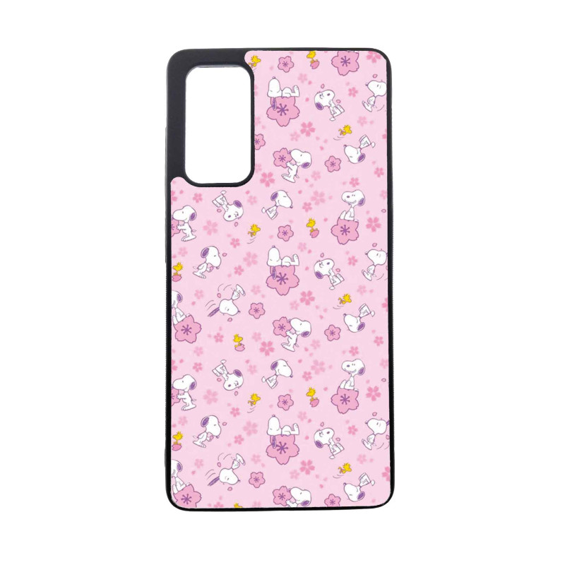 SAMSUNG S20 FE - CASE GOMA FLORES SNOOPY NEGRO