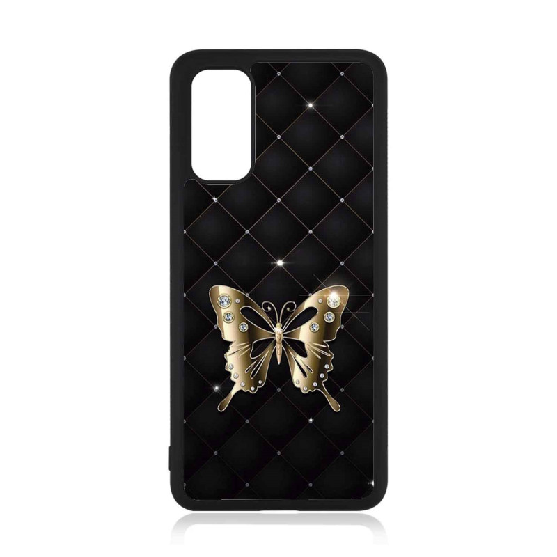 SAMSUNG S20 - CASE GOMA MARIPOSA NEGRO