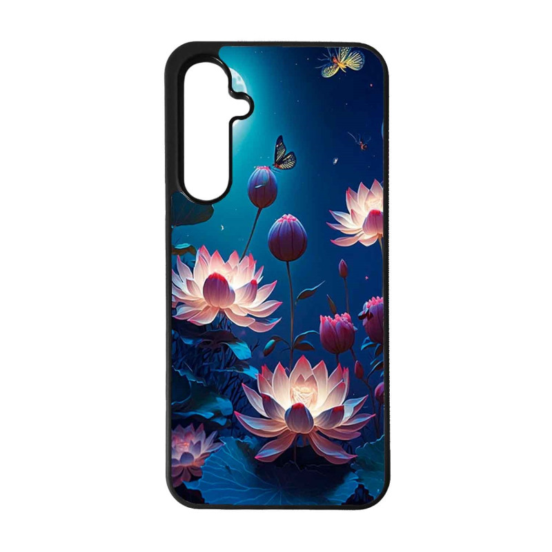 SAMSUNG S23 FE - CASE GOMA FLORES NEGRO