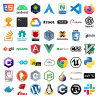 PACK 50 STICKERS VINILO PROGRAMACION SOFTWARE