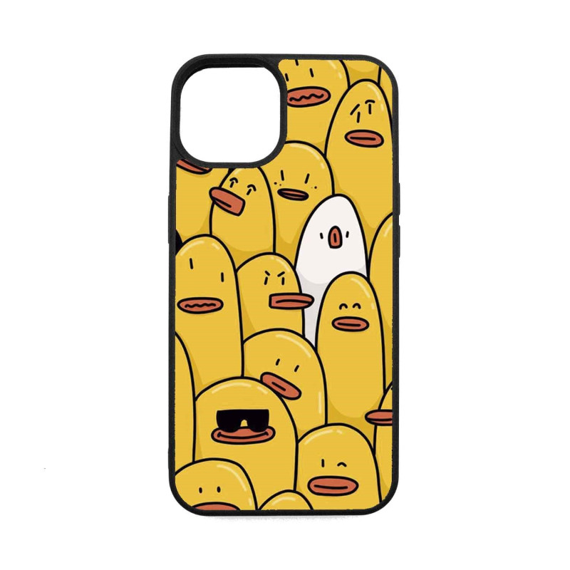 IPHONE 15 PLUS  - CASE GOMA PATOS NEGRO