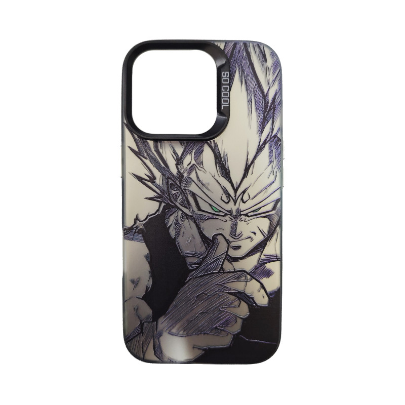 IPHONE 16 PRO - CASE HIBRIDO SO COOL VEGETA SSJ MAJIN PLATA