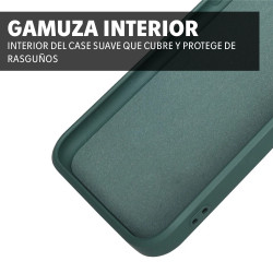 POCO X7 PRO 5G - CASE GOMA GAMUZA VERDE OSCURO