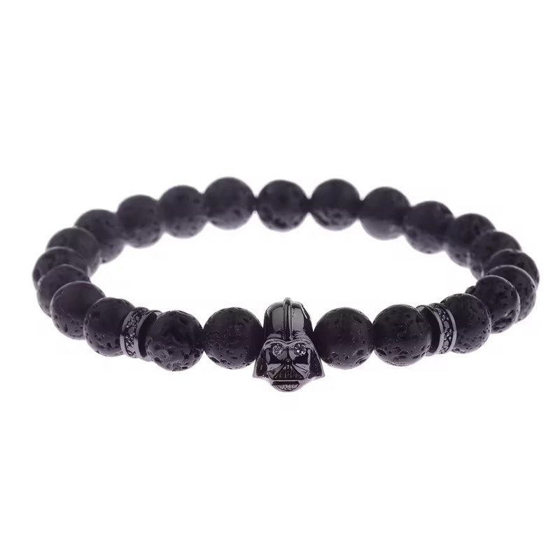 PULSERA PIEDRA LAVA DARTH VADER