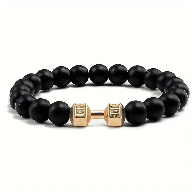 PULSERA PESAS LIVE LIFT ONIX NEGRO DORADO