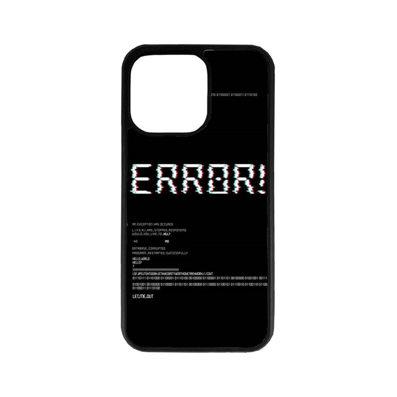 IPHONE 15 PRO MAX - CASE GOMA ERROR NEGRO