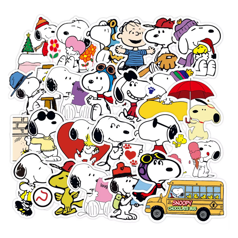 PACK 50 STICKERS VINILO SNOOPY