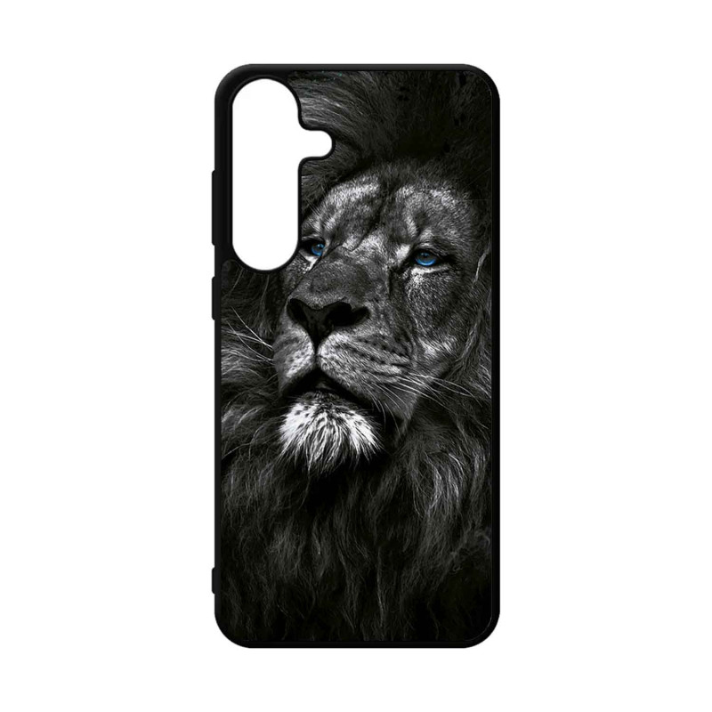 SAMSUNG S25 FE - CASE GOMA LEON OJOS AZULES NEGRO