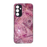 SAMSUNG A55 - CASE GOMA BILLETES ROSADO NEGRO